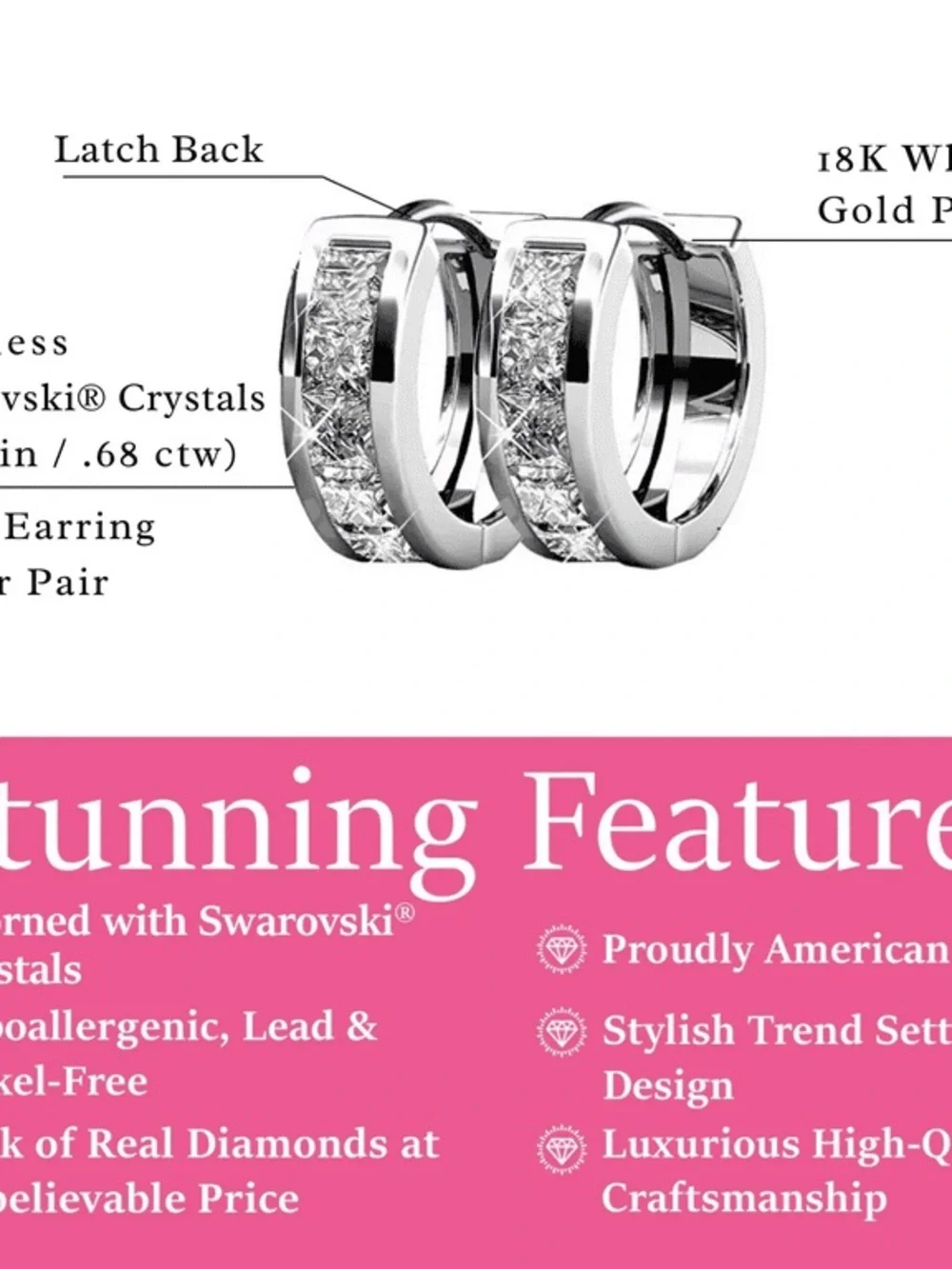 Swarovski hoop earrings